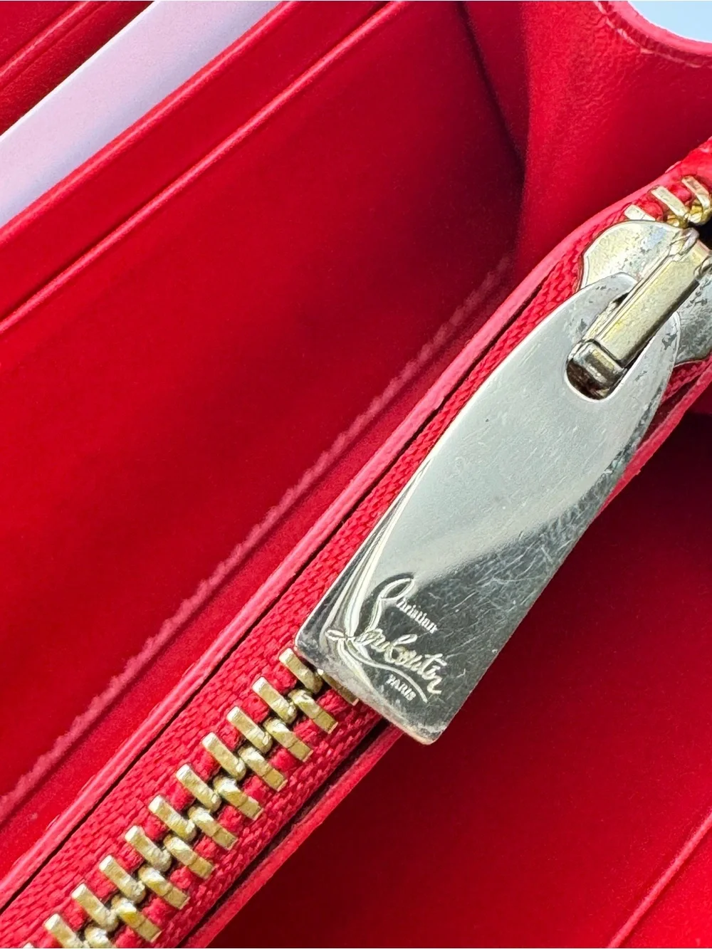 Christian Louboutin Panettone White Leather Multicolor Studded Clutch